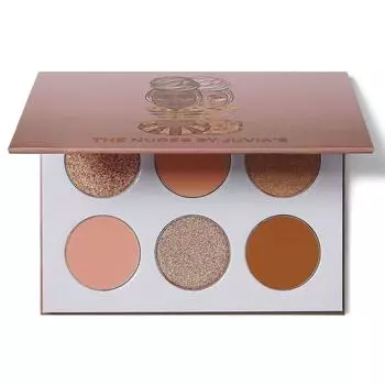 Палитра Juvia s Place The Nudes - нейтральные оттенки румян Sand & Shimmer Professional Eye Makeup Palette 6-Pigment Press for Eye Color and Shine