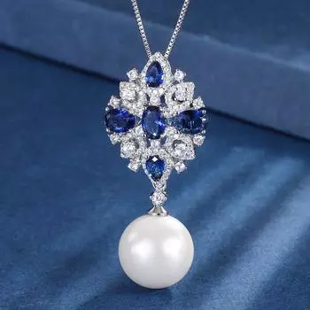 Ювелирная инкрустация белыми бусинами, легкая модная имитация цвета сокровища, двухцветное ожерелье с бриллиантовой инкрустацией, 16 мм