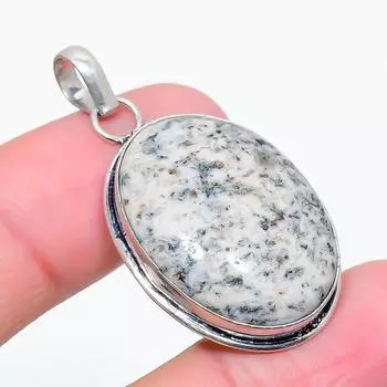 Ювелирная подвеска из стерлингового серебра 925 пробы с синим азуритом K2 1,69 дюйма Z9F47 белый