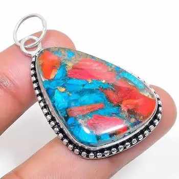 Ювелирная подвеска Spiny Oyster из стерлингового серебра 925 пробы, ручная работа, 2,05 дюйма Y9P59