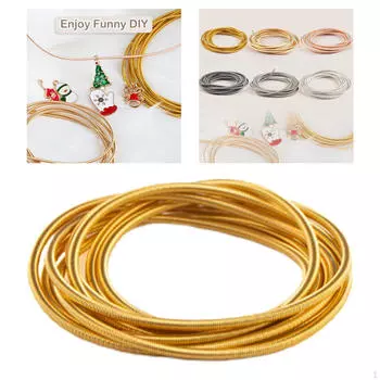 Ювелирная проволока, бисер, подарки для начинающих, женщины, сталь с эффектом памяти, металл для ожерелья, браслет-манжета Light Gold