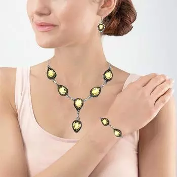 Ювелирное изделие из топаза с драгоценным камнем лимонного стерлингового серебра, кольцо ручной работы, кулон