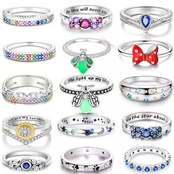 Ювелирное кольцо из 100% серебра 925 пробы для женщин. Изготовление ювелирных изделий для женщин в качестве подарков на свадьбу. 7