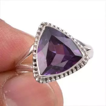 Натуральный александрит драгоценный камень 925 цельное серебро ювелирное кольцо размер 7 T7C03