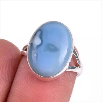 Ювелирное кольцо из чистого серебра 925 пробы с натуральным опалом Owyhee S.5.5 b4E69