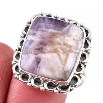 Ювелирное кольцо из чистого серебра 925 пробы с натуральным камнем Тиффани S.10 E3U71