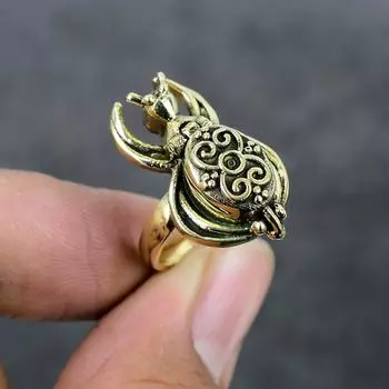 Ювелирное кольцо из латуни ручной работы Beatal Look, размер 6,5, A9J58