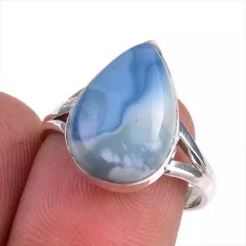 Ювелирное кольцо из натурального стерлингового серебра 925 пробы с натуральным опалом Owyhee S.7.5 A2k08