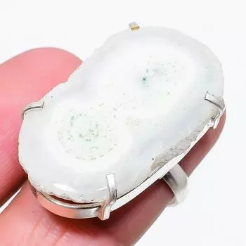 Ювелирное кольцо из серебра 925 пробы с солнечным кварцевым камнем, размер 8,5 D9L61 8.5 лимон