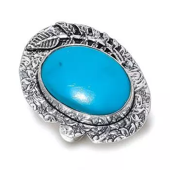 Ювелирное кольцо из стерлингового серебра 925 пробы с натуральным аризонским бирюзовым камнем, размер 9 r1T41