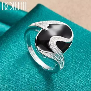 Ювелирное кольцо из стерлингового серебра 925 пробы с цирконом ААА 7#