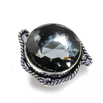 Ювелирное кольцо из стерлингового серебра 925 пробы с натуральным александритовым кварцем, размер 8 w2B35