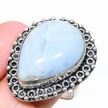 Ювелирное кольцо из стерлингового серебра 925 пробы с опалом Owhyee, размер 10 B1N16 10 синий