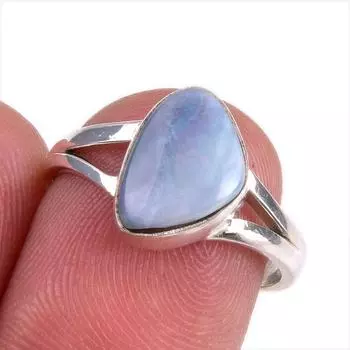 Ювелирное кольцо из стерлингового серебра 925 пробы с натуральным австралийским опалом S.7 j1q08