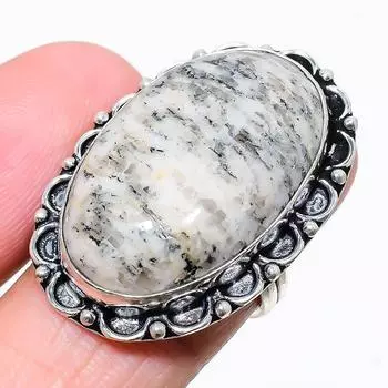 Ювелирное кольцо из стерлингового серебра 925 пробы с синим азуритом K2, размер 8 G8r01 8 белый