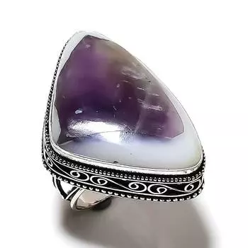 Ювелирное кольцо из стерлингового серебра 925 пробы с супер аметистом 23, размер 8,5 S1z33