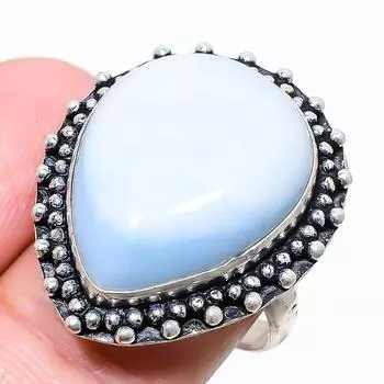 Ювелирное кольцо из стерлингового серебра 925 пробы с опалом Owhyee, размер 8 q4A33 8 синий