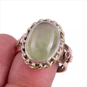 Ювелирное кольцо из стерлингового серебра 925 пробы с натуральным аквамарином, двухцветное ювелирное кольцо S.8 K6s18