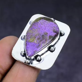 Ювелирное кольцо из стерлингового серебра 925 пробы с натуральным драгоценным камнем ручной работы, размер 7 C5p03