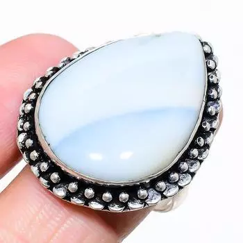 Ювелирное кольцо из стерлингового серебра 925 пробы с опалом Owhyee, размер 10,5 U7d72 10.5 синий