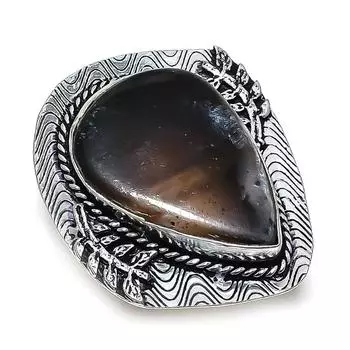 Ювелирное кольцо из стерлингового серебра 925 пробы с натуральным дендритовым опалом, размер 8 m7h90