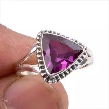 Ювелирное кольцо из стерлингового серебра 925 пробы с натуральным александритом S.5.5 l9A16