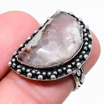 Ювелирное кольцо из стерлингового серебра 925 пробы с дендритом и опалом, размер 6,5 Y4l52 6.5 белый