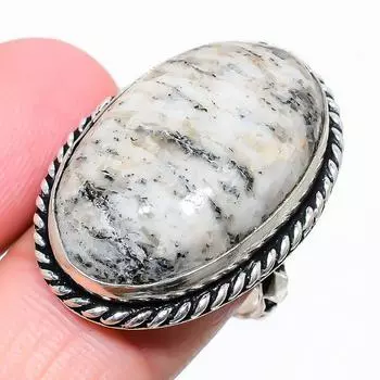 Ювелирное кольцо из стерлингового серебра 925 пробы с синим азуритом K2, размер 8 P4n90 8 белый