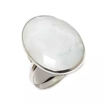 Ювелирное кольцо из стерлингового серебра 925 пробы с натуральным радужным лунным камнем, размер 7,5 p6F85