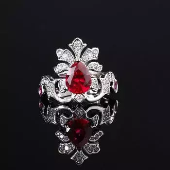 Ювелирное кольцо изумрудного цвета Treasure Crown Fashion Commuter Vintage Women s