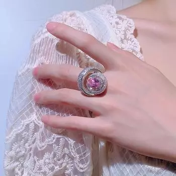 Ювелирное кольцо Pigeon Blood Red Color Zirconie Ring Wind Light Luxury Premium Регулируемое кольцо для женщин