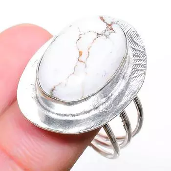 Ювелирное кольцо ручной работы из стерлингового серебра 925 пробы с драгоценным камнем «Дикая лошадь» 8,5 K9H32 8.5 коричневый