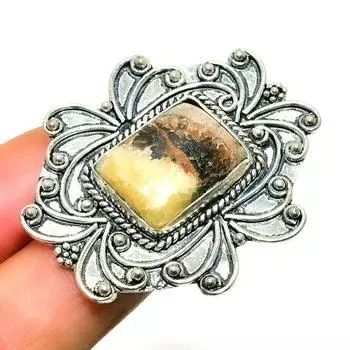 Ювелирное кольцо ручной работы с септерианским камнем 925 пробы, посеребренное, размер 7