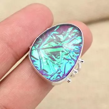 Ювелирное кольцо ручной работы с синим тройным опалом, драгоценный камень 925 пробы, ювелирное изделие из стерлингового серебра 4 синий