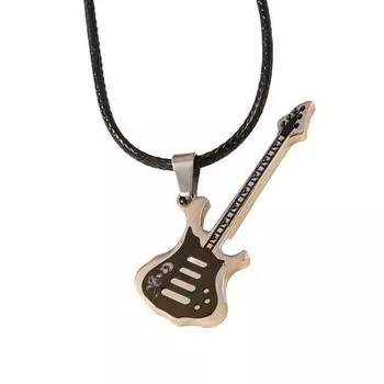 Ювелирное ожерелье для женщин, универсальный материал из нержавеющей стали, персонализированное ожерелье с подвеской в виде гитары, ювелирные изделия с дофамином