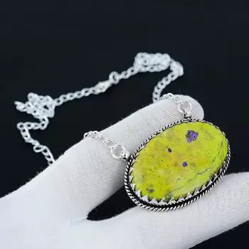 Ювелирное ожерелье из драгоценных камней Атлантисита, Ожерелье-подвеска из стерлингового серебра 925 пробы с натуральным Атлантиситом для свадебного подарка, Серебряное ожерелье для женщин 20