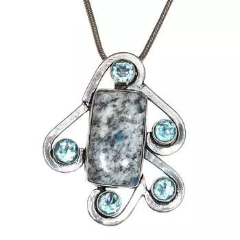 Ювелирное ожерелье из драгоценных камней яшмы ручной работы с этнической нитью макраме