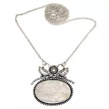 Ювелирное ожерелье ко Дню матери с розовым кварцем и друзами, 20 дюймов