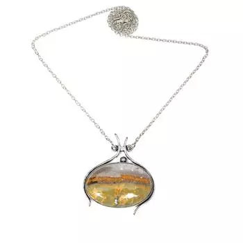 Ювелирное ожерелье ко Дню матери с драгоценными камнями из яшмы шмеля, 20 дюймов