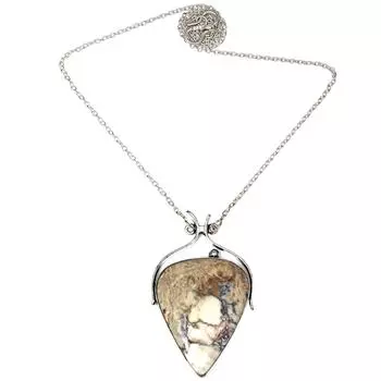 Ювелирное ожерелье ко Дню матери с драгоценным камнем Hunny Dendritic Opal, 20 дюймов