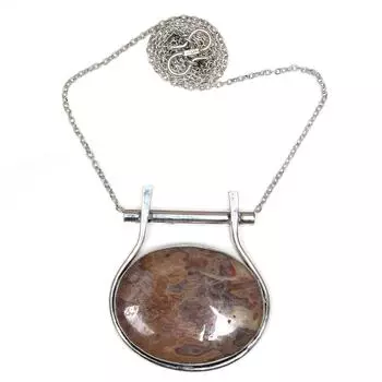 Ювелирное ожерелье ручной работы с драгоценным камнем Агат ко Дню матери 20 дюймов