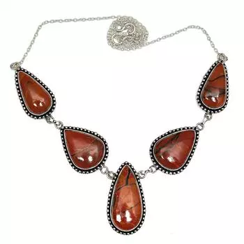 Ювелирное ожерелье ручной работы с драгоценными камнями из желтой яшмы на День матери, 20 дюймов