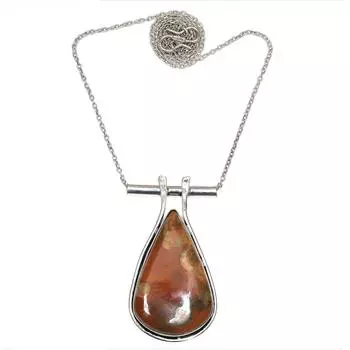 Ювелирное ожерелье ручной работы с драгоценными камнями Ocean Jasper на День матери, 20 дюймов