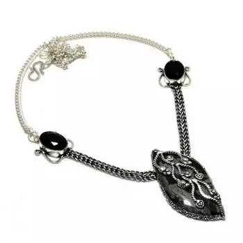 Ювелирное ожерелье Star Galaxy с черной шпинелью 925 пробы и посеребренным покрытием 18 дюймов 18 зелёный