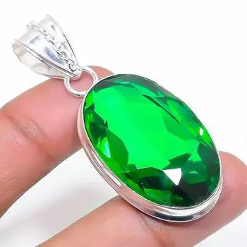 Ювелирное украшение ручной работы из серебра 925 пробы с перидотом 2,13 дюйма M9w31