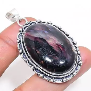 Ювелирное украшение ручной работы из серебра 925 пробы с фиолетовым лабрадоритом 2,17 дюйма U8y70