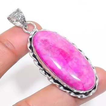 Ювелирное украшение ручной работы из серебра 925 пробы с розовым лунным камнем 2,36 дюйма h4f61