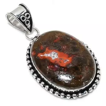Ювелирное украшение ручной работы из серебра 925 пробы с агатовым камнем Seame, 2,21 дюйма l2V07