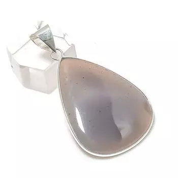 Ювелирное украшение ручной работы из серебра 925 пробы с агатом Ботсваны, 1,97 дюйма, W5y14