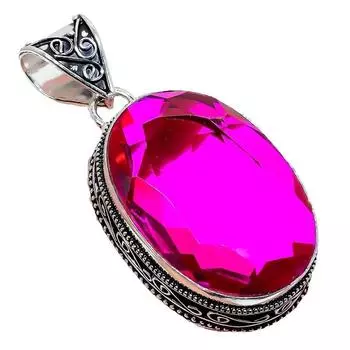 Ювелирное украшение ручной работы из серебра 925 пробы с розовым рубиллитом 2,17 дюйма AH-839 2.2 розовый
